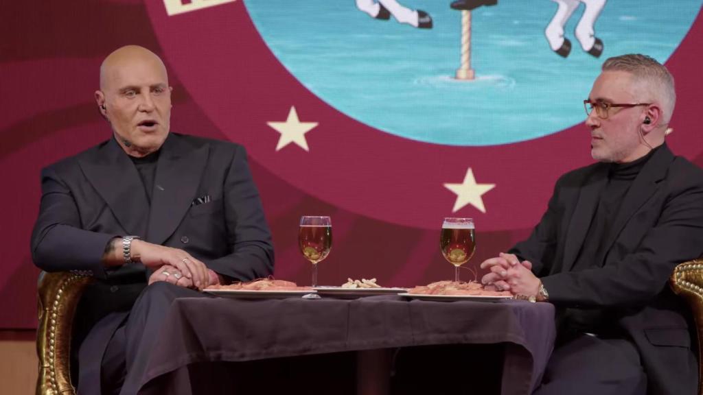 Kiko Matamoros y Kiko Hernández en la rueda de prensa de 'Entrañables criaturas'.