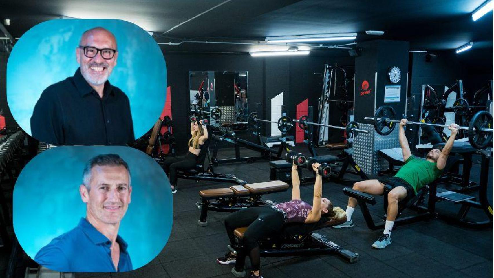 Sergey Miteyko y Leonard Lvovich, fundadores de Synergym junto a uno de sus gimnasios.