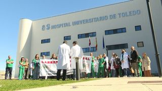 Protesta en el Hospital Universitario de Toledo. Foto: JCCM.