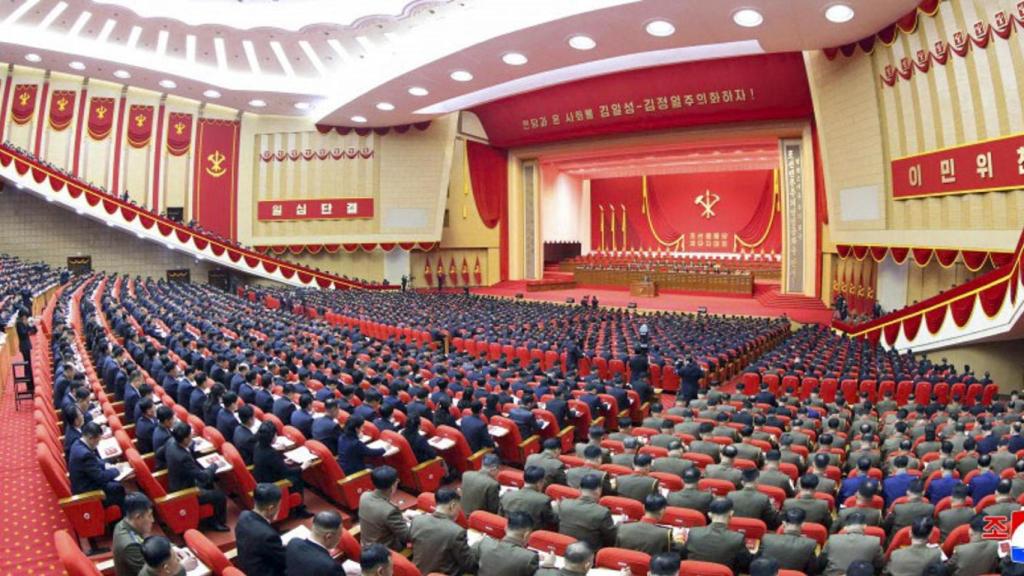 Kim Jong Un, president of North Korea, praised the country's economic growth over the past five years.