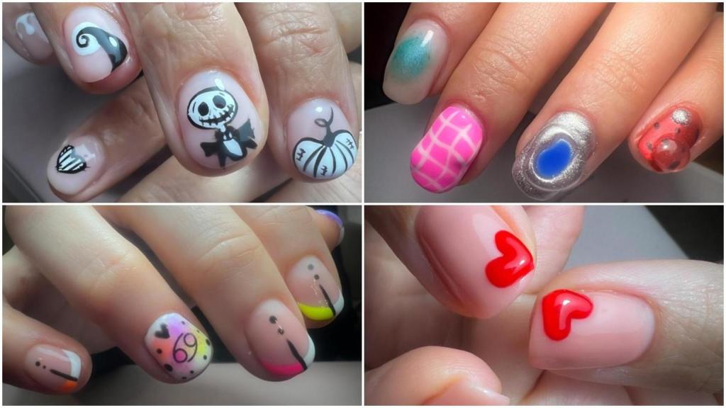 Tratamientos de uñas decorativas realizados por Tatiana Villanueva.