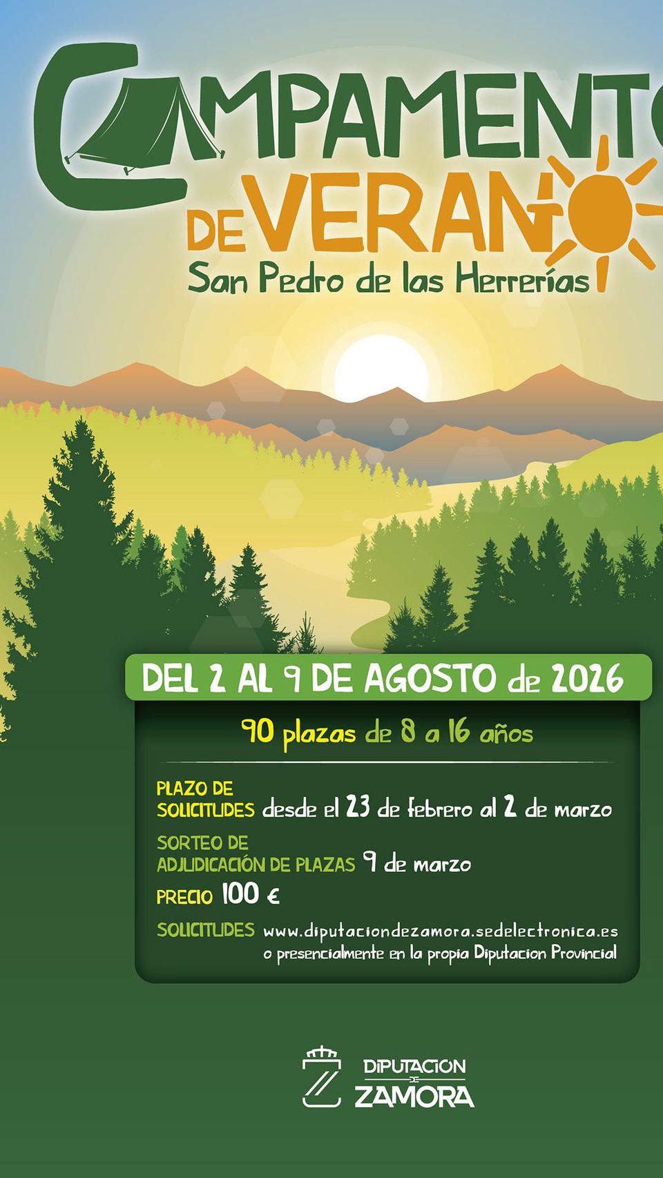 Cartel del campamento