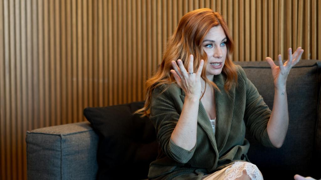 Leire Martínez durante la entrevista con EL ESPAÑOL.