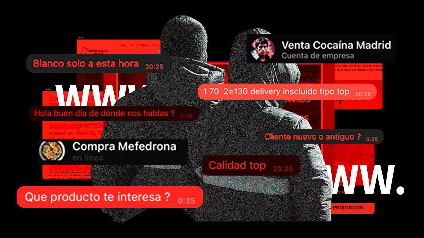 En internet, con buscar algunas palabras relacionadas, se abre un mundo de venta de drogas.