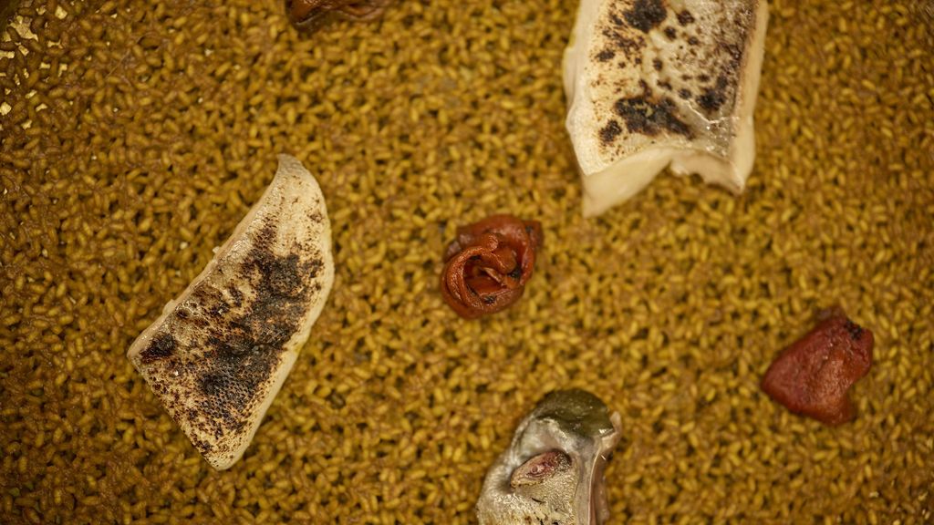 Detalle de un buen arroz, en Barbecho.