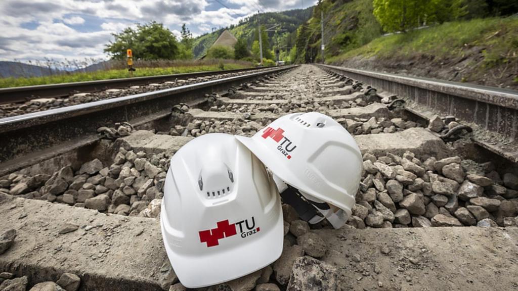 Una de las vías de tren usadas por la TU Graz para sus pruebas.