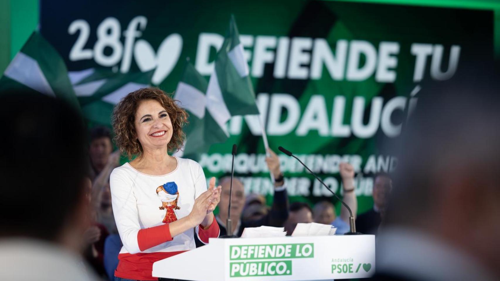Montero en el acto celebrado este sábado en Jaén.