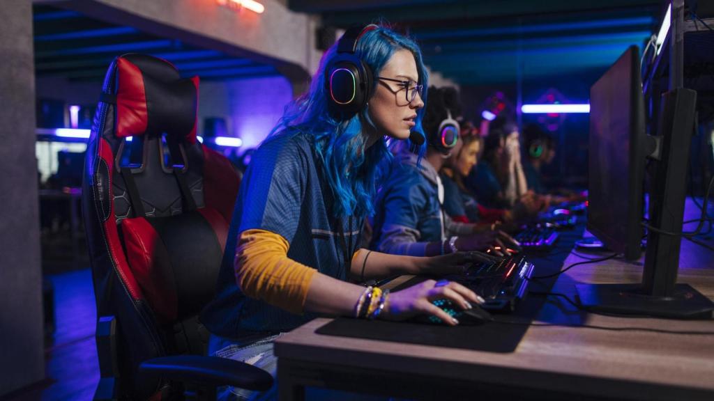 Imagen de archivo de una jugadora profesional de eSports.