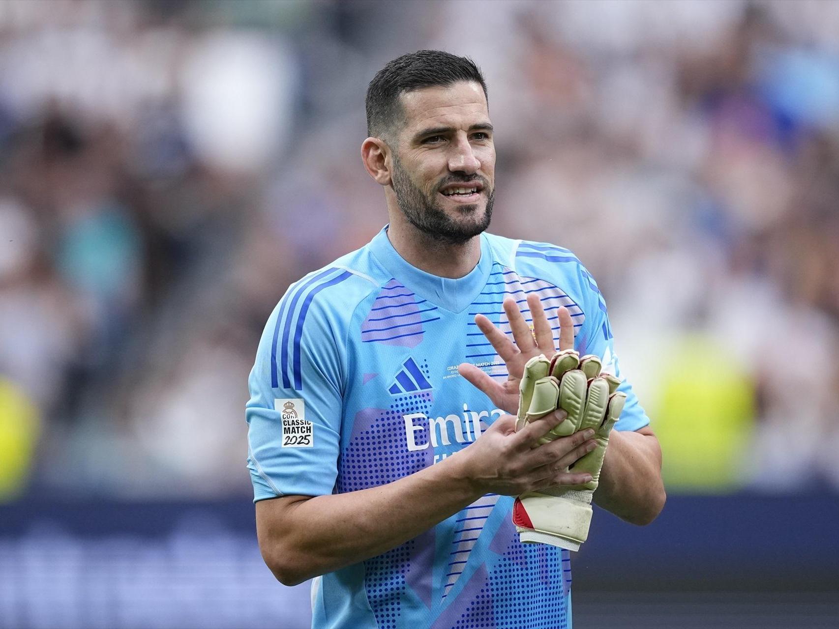 Kiko Casilla, en el partido de las leyendas del Real Madrid ante el Borussia Dortmund.