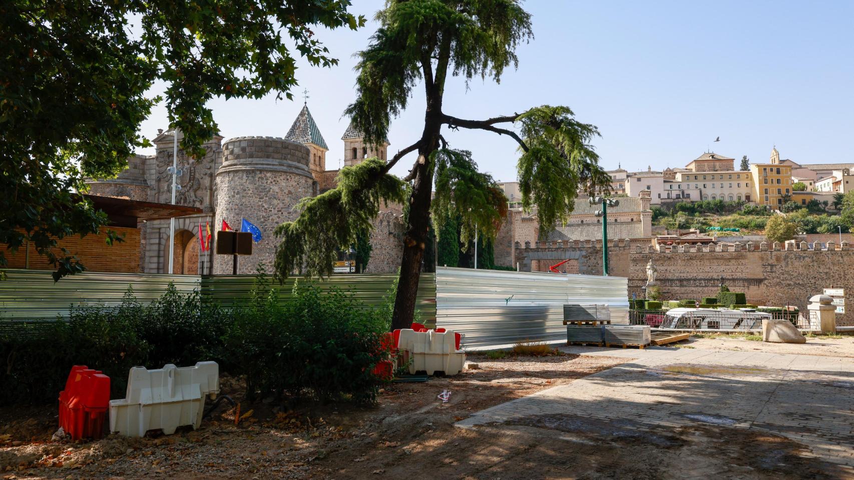 Obras en el parque de la Vega, en Toledo.