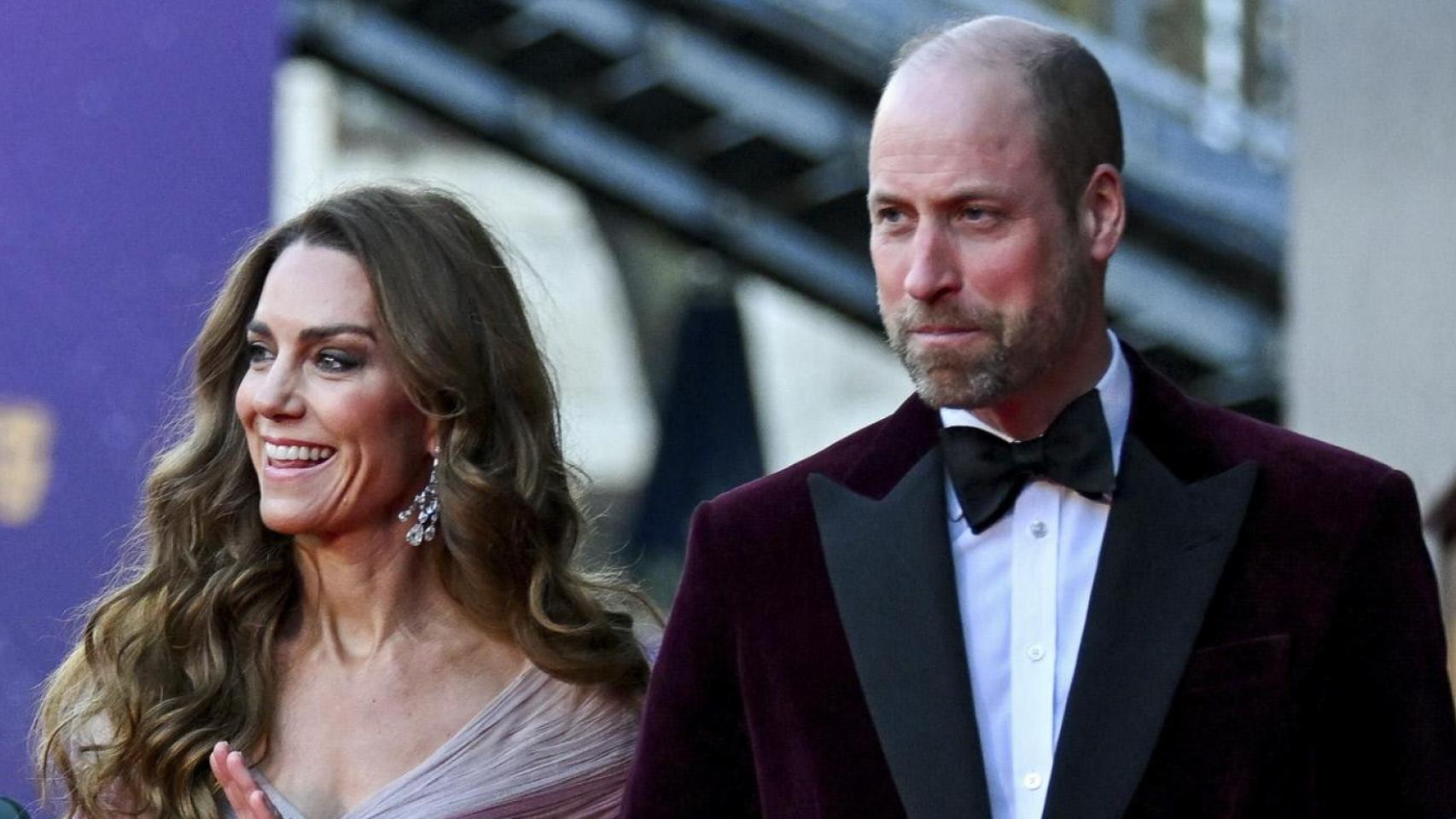 El príncipe Guillermo y Kate Middleton este domingo, en los premios.