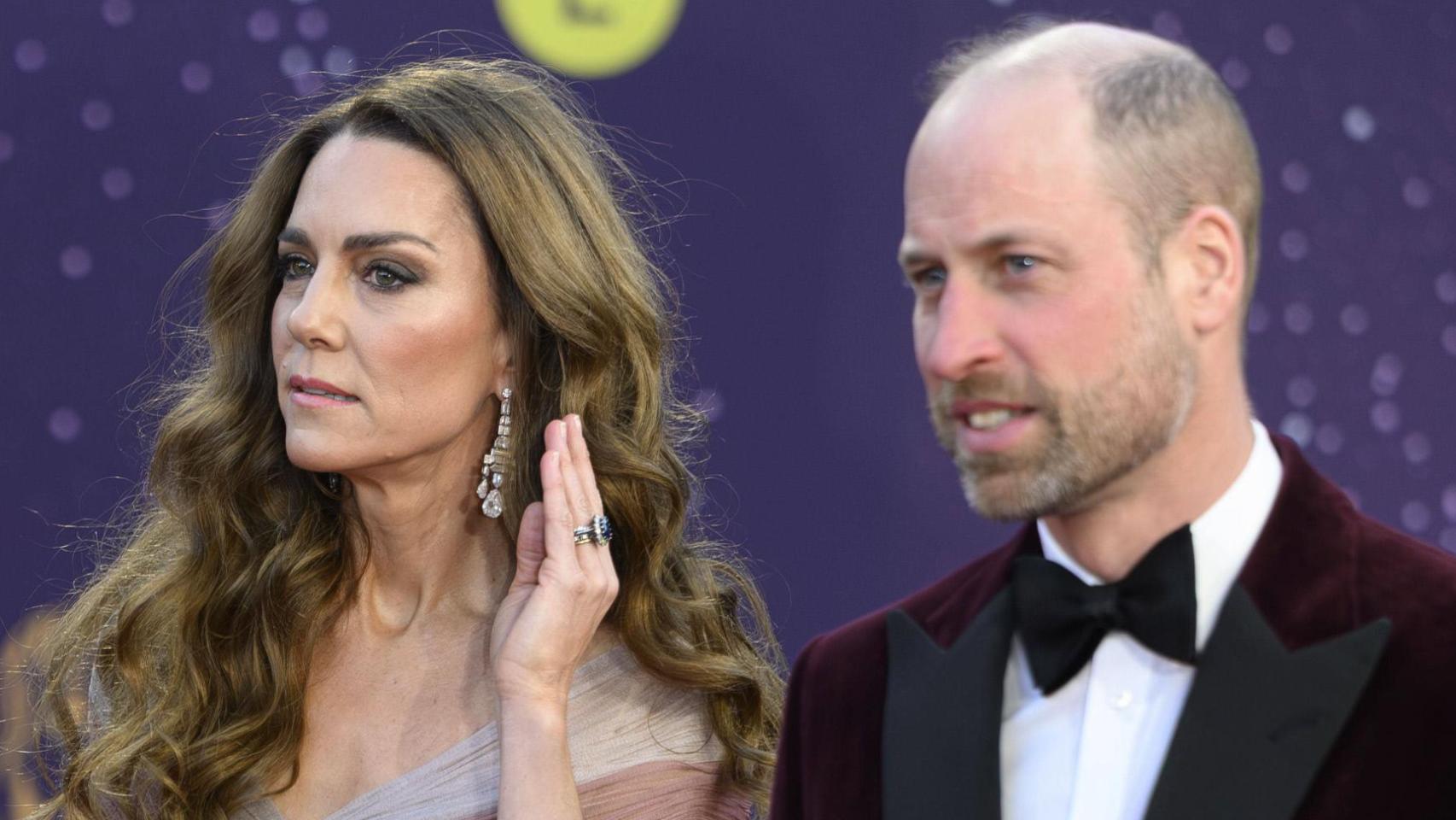 El príncipe Guillermo y Kate Middleton este domingo, en los premios.