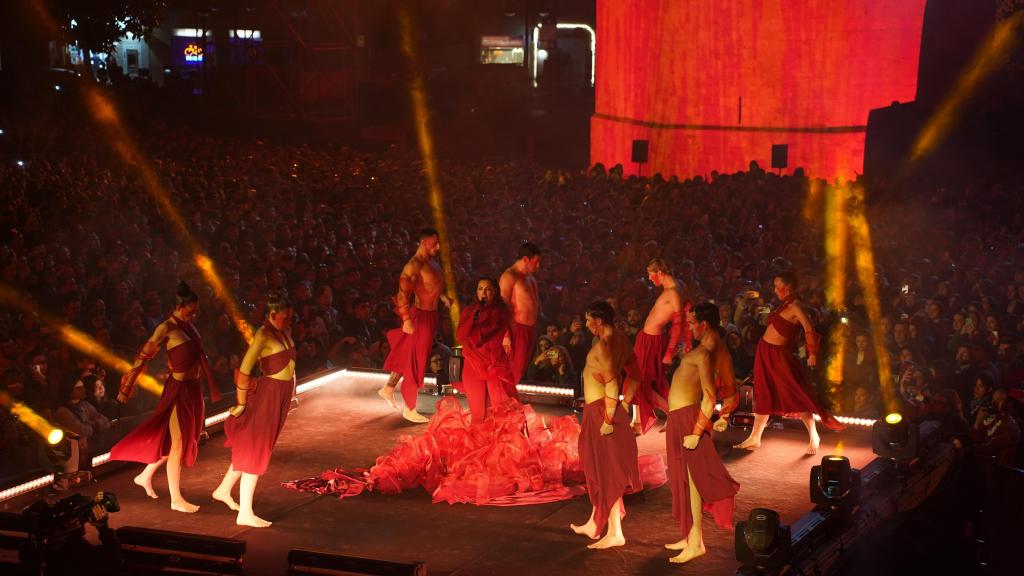 Espectáculo [fók] de la 'Cridà' de las Fallas 2026.