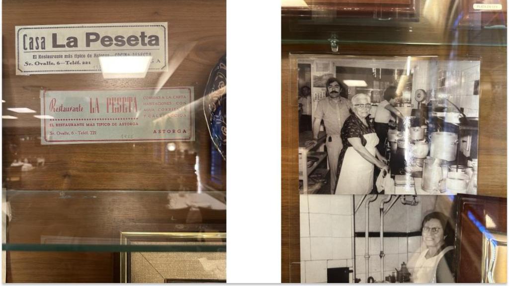 Recuerdos de La Peseta con Irene, la abuela de Jorge Sáez, en la cocina.