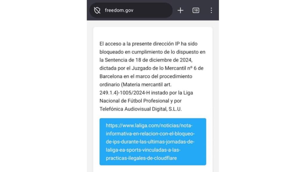 Bloqueo de Freedom.gov