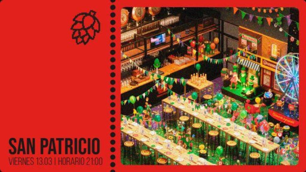 Cartel de la celebración de San Patricio en MEGA