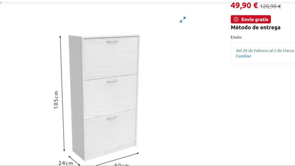 Zapatero 3 puertas.