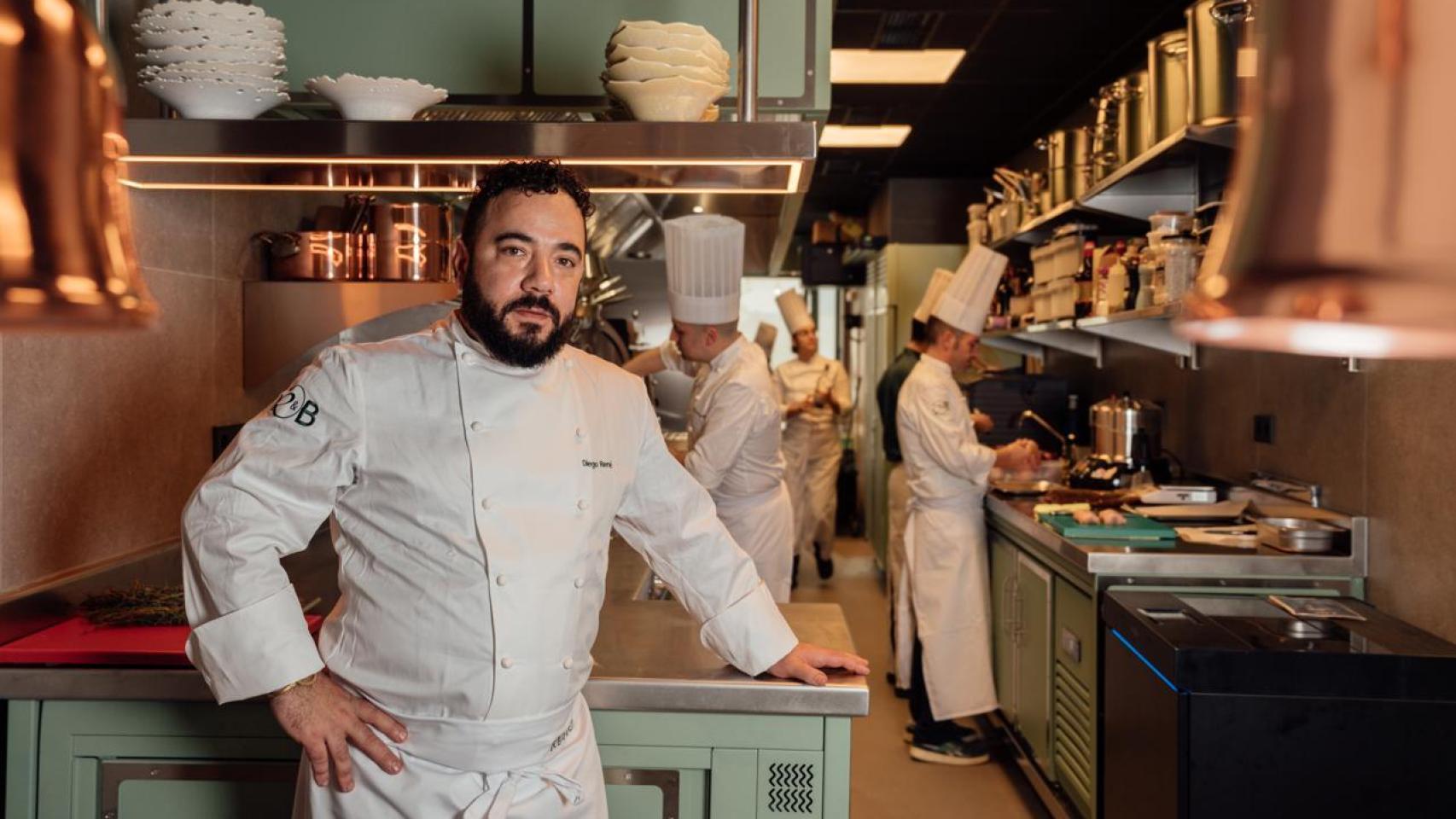 Diego René en su nuevo restaurante en Málaga.