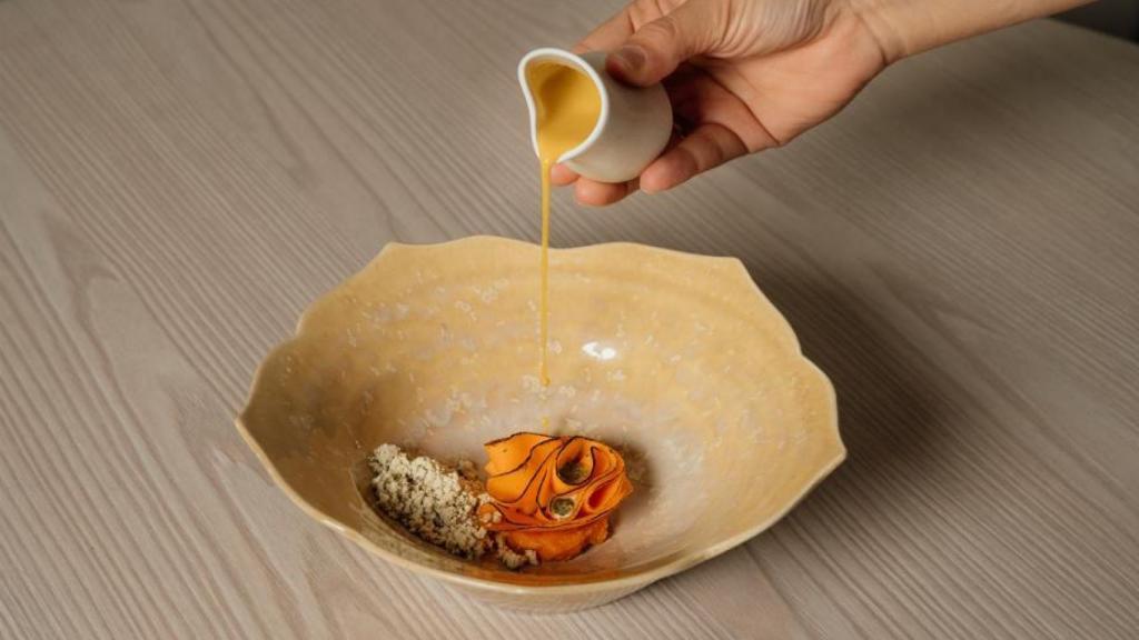 Un plato del restaurante de lujo René en Málaga capital.