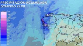 Acumulado de precipitación de domingo 22 de febrero a domingo 1 de marzo.