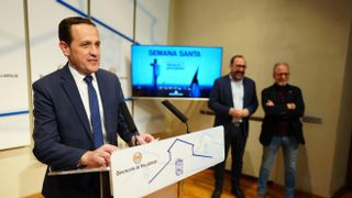 Conrado Íscar durante la presentación de la Semana Santa de la provincia