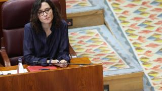 Isabel Díaz Ayuso durante un pleno en la Asamblea de Madrid.