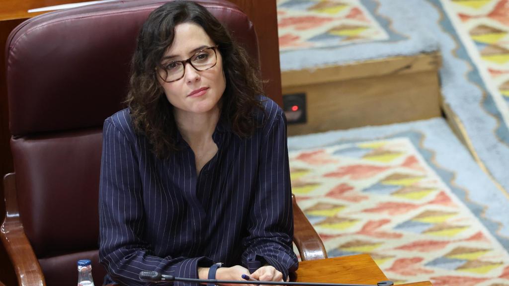 Isabel Díaz Ayuso durante un pleno en la Asamblea de Madrid.