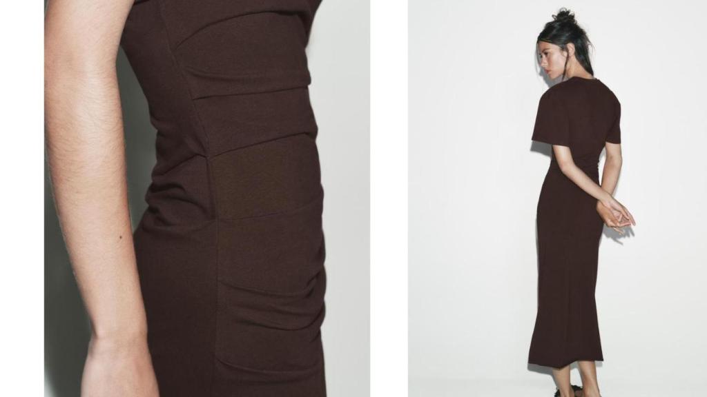 Vestido largo drapeado. Ref. 3253/317/700
