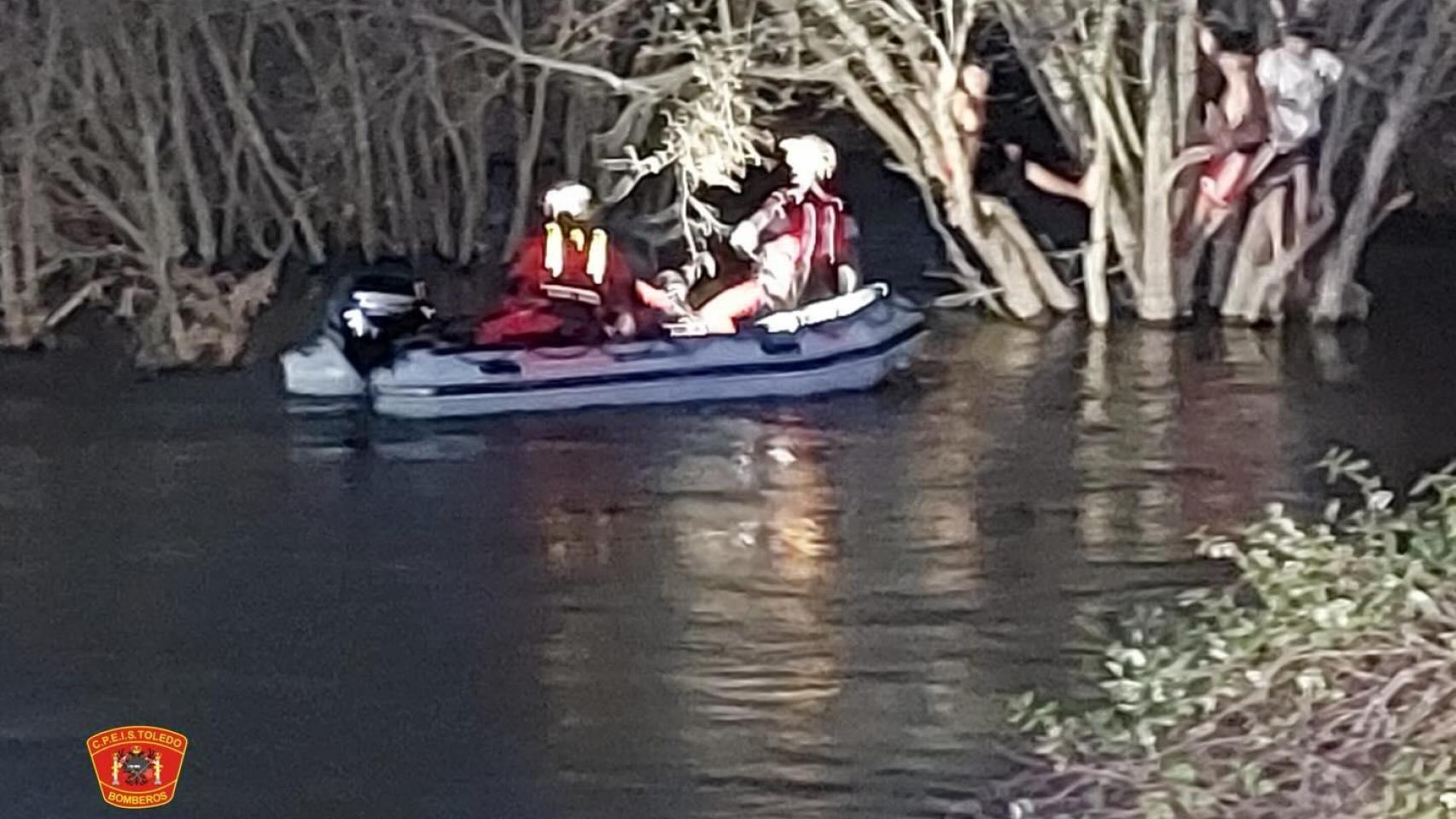 Momentos del rescate llevado a cabo en Escalona (Toledo).