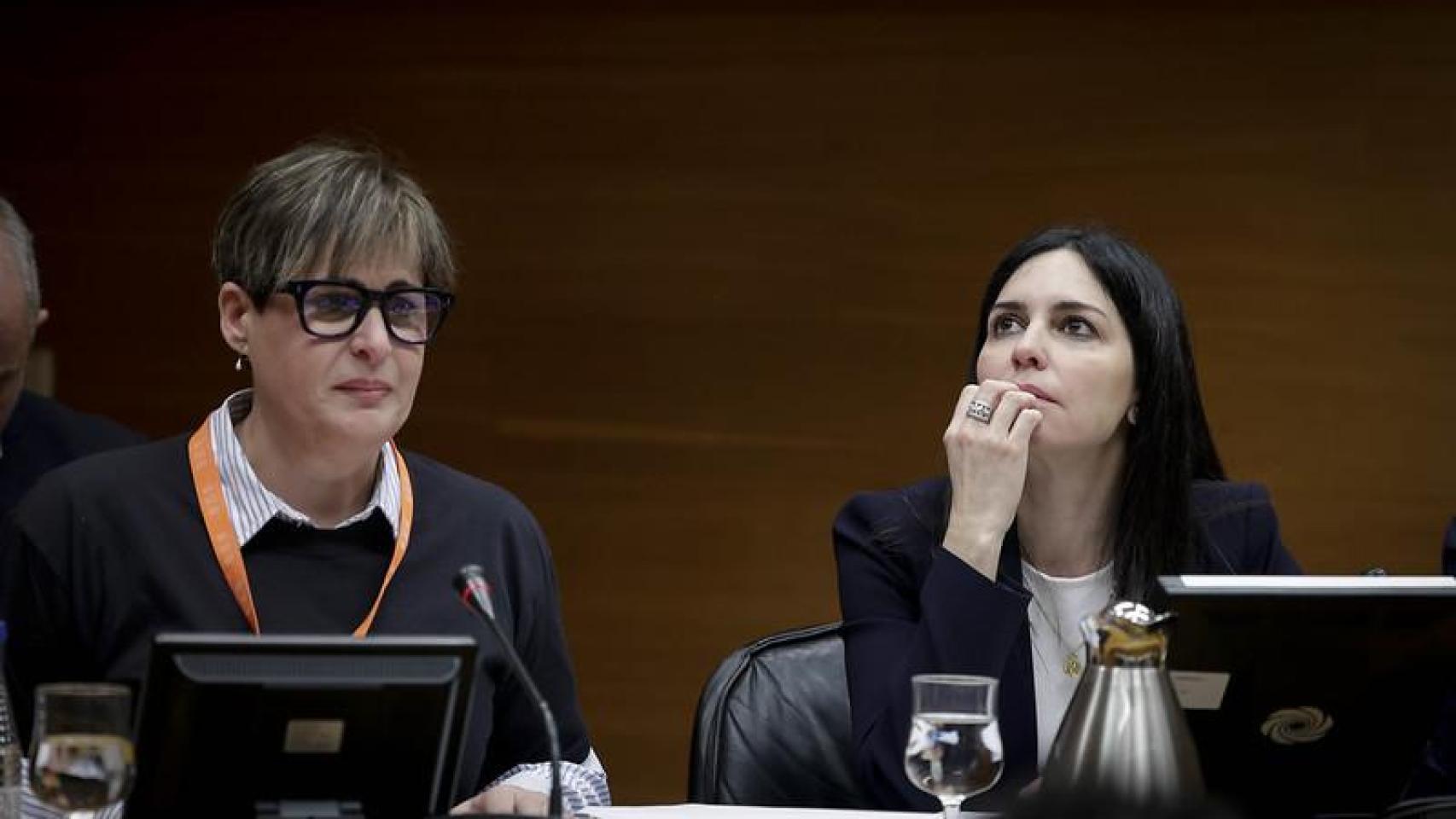 Sonia Fuster, de Sos Desaparecidos, en Les Corts este lunes. José Cuéllar / Corts