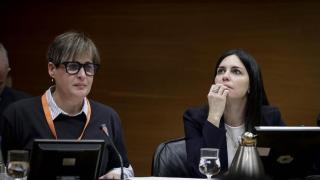Sonia Fuster, de Sos Desaparecidos, en Les Corts este lunes. José Cuéllar / Corts
