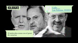 Ángel Víctor Torres, Jose Luis Ábalos y José Ruz, junto a los whatsapps del KoldoGate.
