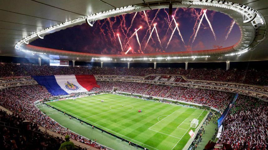El Estadio Akron de Guadalajara, lugar donde jugará España contra Uruguay.