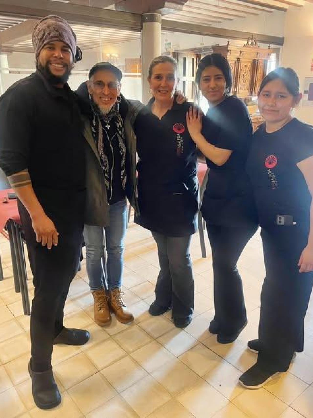 Fito en su visita al restaurante Terra Galega.