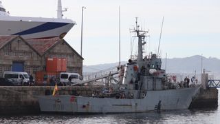 El patrullero 'Tabarca', ubicado en el Muelle de Trasatlánticos de Vigo