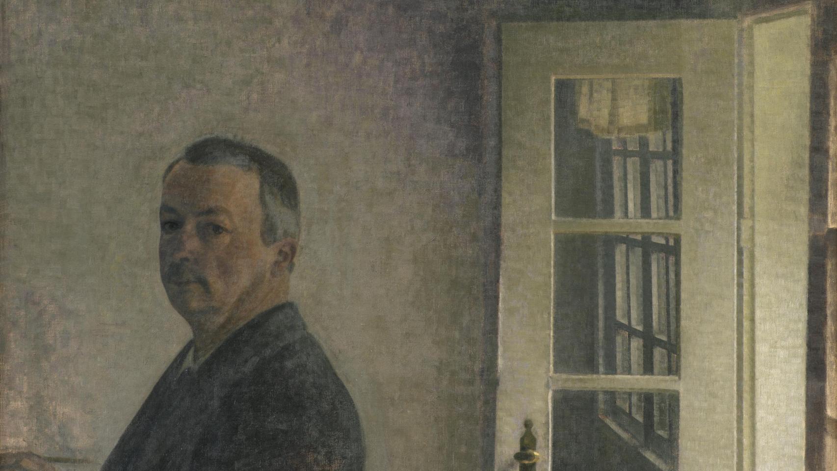 Autorretrato de Vilhelm Hammershøi (1911). Foto: cedida por el Museo Thyssen Bornemisza