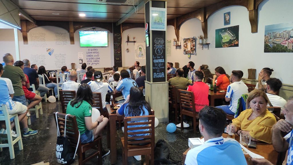 Un partido del Málaga en el Poti.