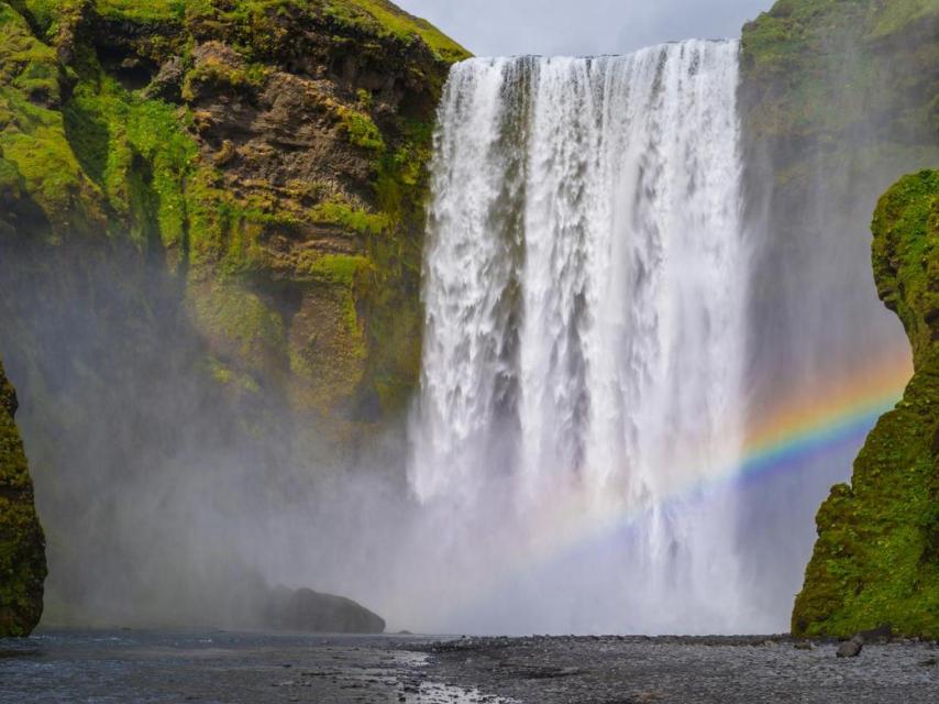 La cascada de Gullfoss en Islandia.
