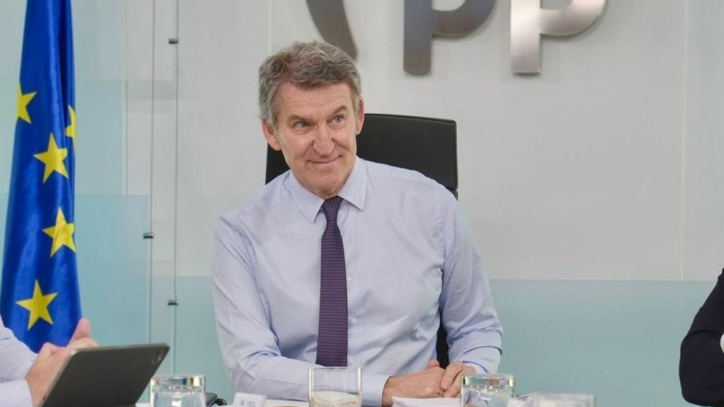 Alberto Núñez Feijóo, presidente del PP, en la reunión del Comité de Dirección de este lunes, en Madrid.