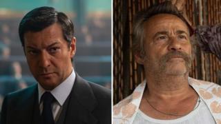 Álvaro Morte caracterizado como Adolfo Suárez en 'Anatomía de un instante' a la derecha, y Eduard Fernández como Manolo Vital en 'El 47' a la izquierda.