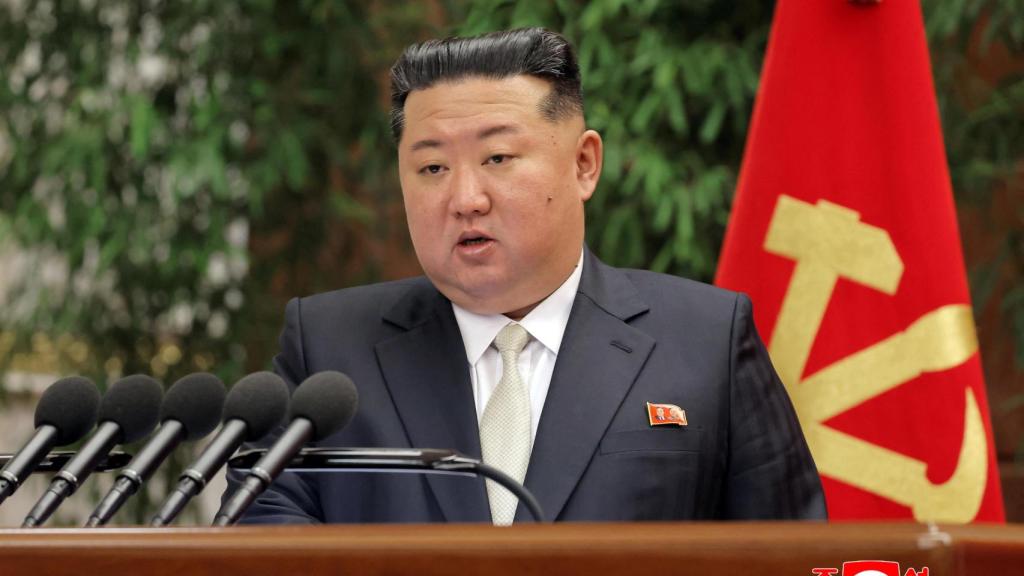 Kim Jong Un, en Pyongyang el martes.