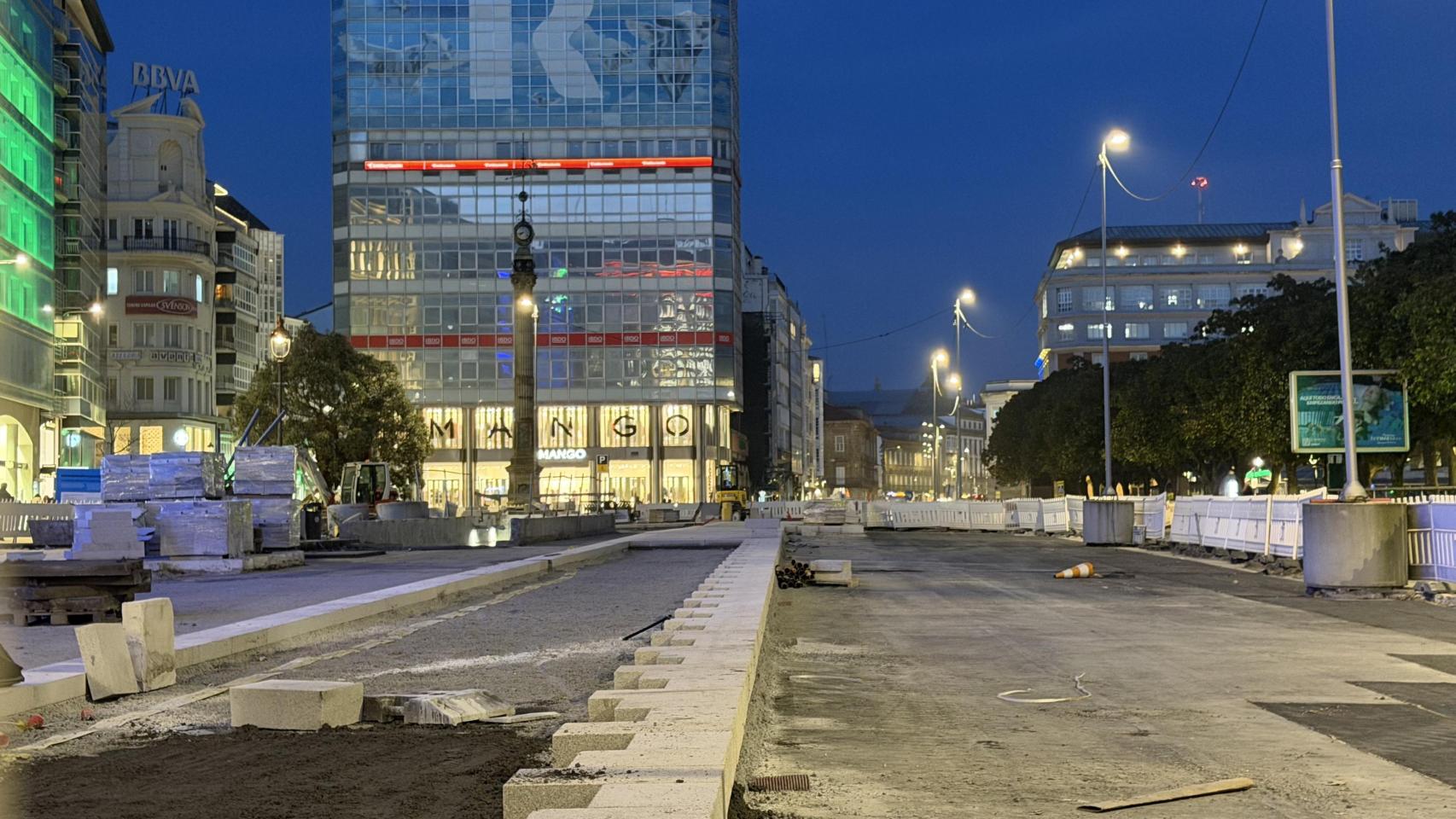 Avance de la reforma de los Cantones en A Coruña a 23 de febrero.