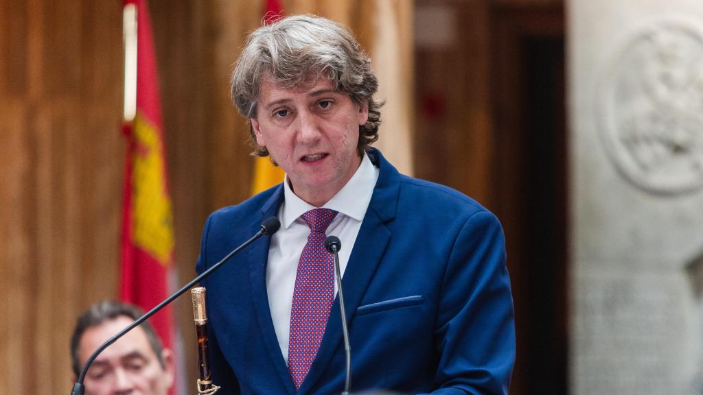 Carlos Martínez, alcalde de Soria, en la constitución del Ayuntamiento en 2023