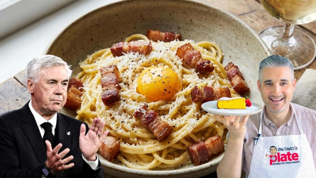 La pasta carbonara, el plato de comida preferido de Carlo Ancelotti