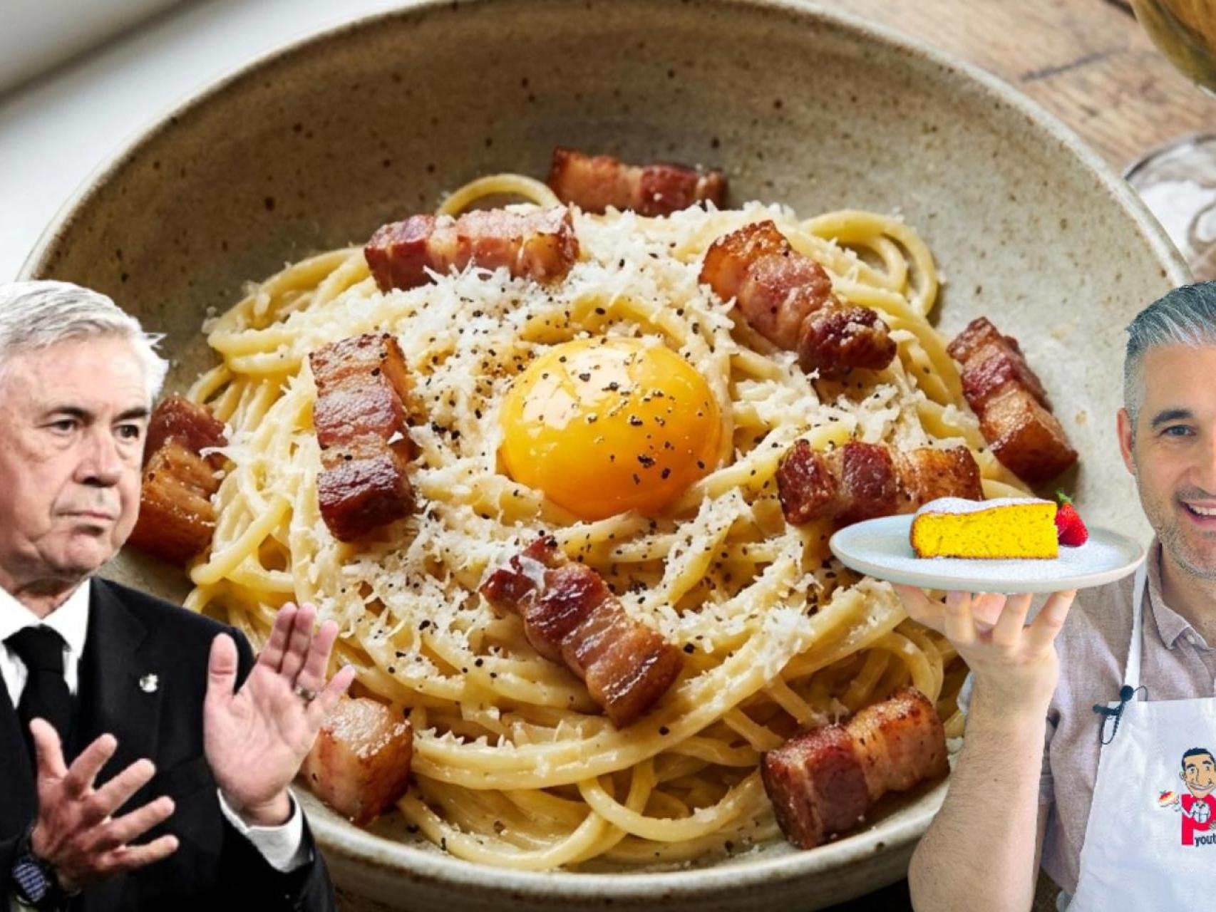 La pasta carbonara, el plato de comida preferido de Carlo Ancelotti