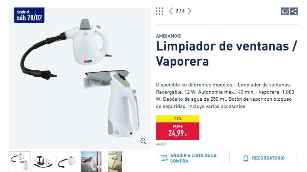 Limpiador de ventanas / Vaporera.