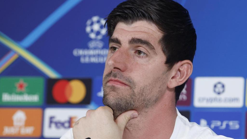 Courtois, en la rueda de prensa previa al partido contra el Benfica.