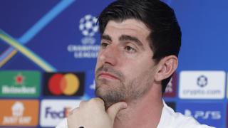Courtois, durante la rueda de prensa previa al partido contra el Benfica.