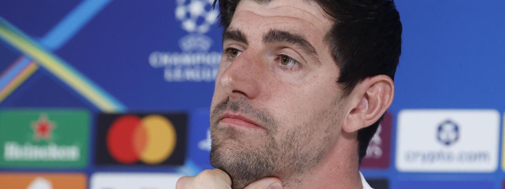 Courtois, en la rueda de prensa previa al partido contra el Benfica.