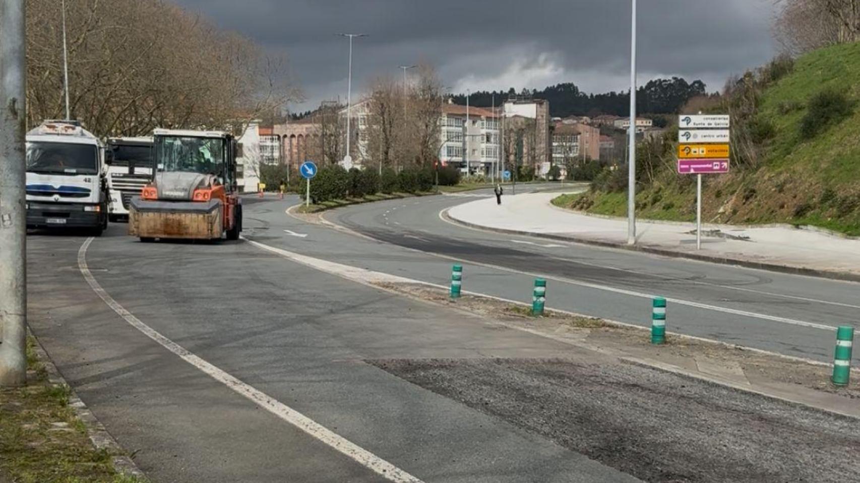 En marcha las obras de asfaltado en Santiago causadas por el mal tiempo: Son muy necesarias